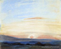 Étude du ciel, coucher du soleil