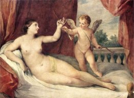 Vénus couchée avec Cupidon