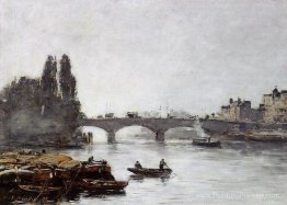 Rouen, le Pont Corneille, effets de brouillard