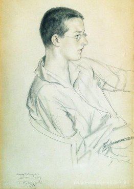 Portrait du compositeur Dmitri Shostakovich (à l'adolescence)