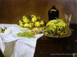 Nature morte avec melon et pêches