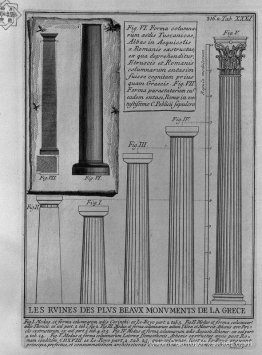 Colonnes Doric, Corinthian et Toscan (du Roy)