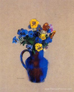 Vase de pansies de fleurs