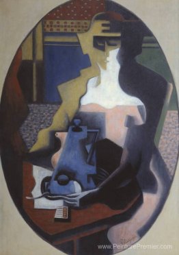 Femme avec une cafetière