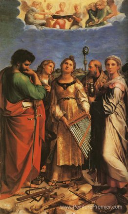 St. Cecilia avec Sts. Paul, John Evangélistes, Augustine et Mary