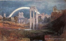 Rome, le forum avec un arc-en-ciel