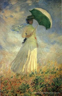 Femme avec un parasol, face à droite (également connue sous le n