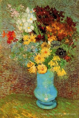 Vase avec marguerites et anémones