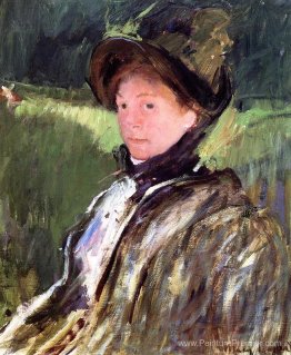 Lydia Cassatt dans un capot vert et un manteau