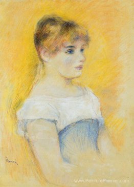 Jeune fille dans un corset bleu