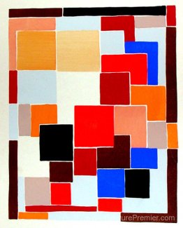 Conception dans le style de Mondrian, peut-être pour un tapis, d