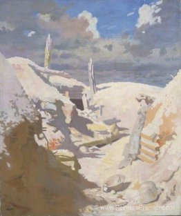 Un refuge d'un tireur dans une tranchée, Thiepval 1917