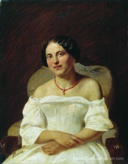 Portrait d'une femme en blanc