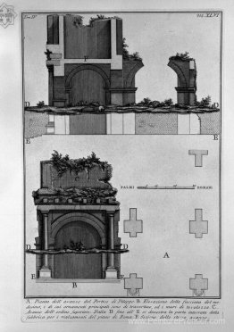 Les antiquités romaines, t. 4, plaque xlvi. Preuve du portique d