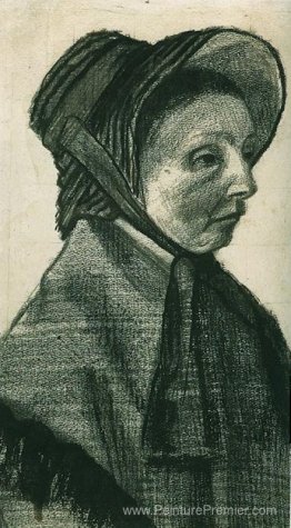 Femme avec chapeau, tête