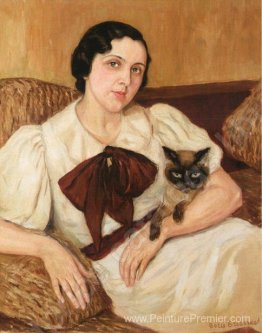 Femme avec chat