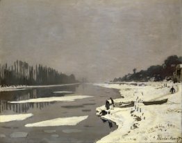 Glace flees sur la seine à Bougival