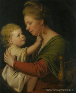 Portrait de Jane Darwin et de son fils William Brown Darwin