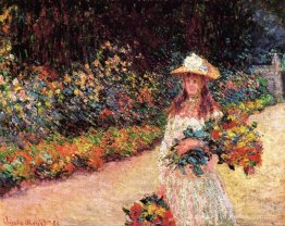 Jeune fille dans le jardin de Giverny