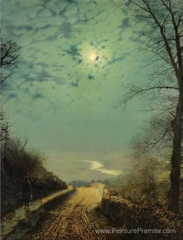 Une route humide au clair de lune, Wharfedale