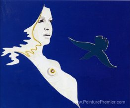 Autoportrait à l'oiseau vert ou femme à l'oiseau vert