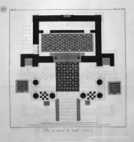 Plan d'étage pour le grand temple d'Isis