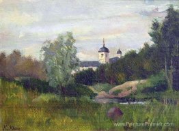 Paysage avec une église