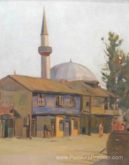 Paysage avec mosquée