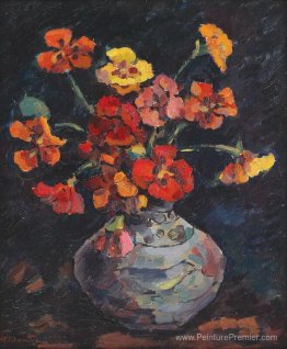 Vase avec pétunias