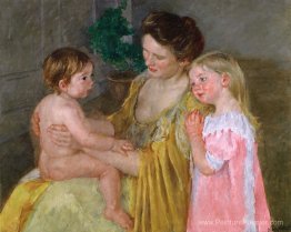 Mère et deux enfants