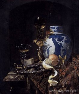 Nature morte avec un pot de gingembre Ming tardif