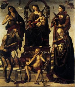 Madonna et enfant avec des saints