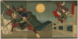 Ushiwaka et Benkei duel sur le pont Gojo