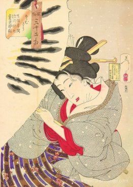 L'air froid - l'apparence de A-Fukagawa-nakamichi-geisha-of-the-