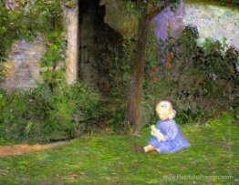 Enfant dans un jardin clos, Giverny