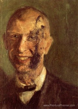 Fragment d'un autoportrait souriant en pleine longueur, détail