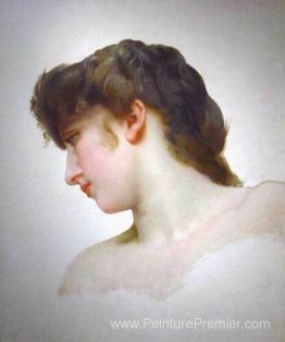 Étude à la tête de la blonde du visage féminin