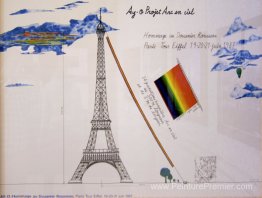 Rainbow Tower Eiffel Progetto Schizzo