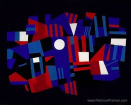 Composition rouge et bleue