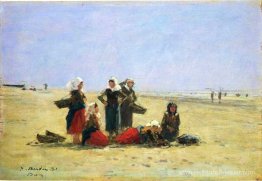 Femmes sur la plage à Berck