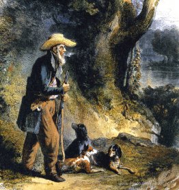 Le grand voyageur Charles Alexandre Lesueur dans la forêt