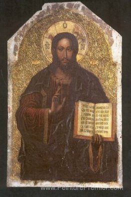 Icône du Sauveur de l'iconostasis de Maniava Hermitage1698