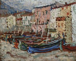 Les bateaux de pêche en grève à Collioure