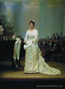 Portrait de la chanteuse Elizabeth Andreevny Lavrovsky, sur scèn