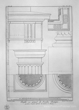 Dessin d'un vase et d'autres restes trouvés dans la même tombe