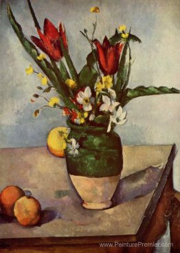 Nature morte, tulipes et pommes