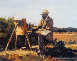 Peintre Jan Bakker au travail