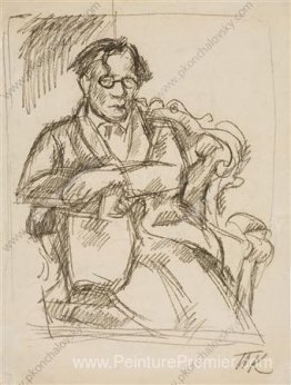 Croquis du portrait de l'écrivain Sukhotin