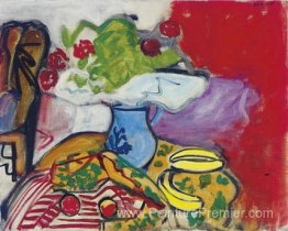 Nature morte de fruits et de fleurs sur une table