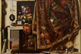 Trompe L'Oeil. Une armoire dans le studio de l'artiste